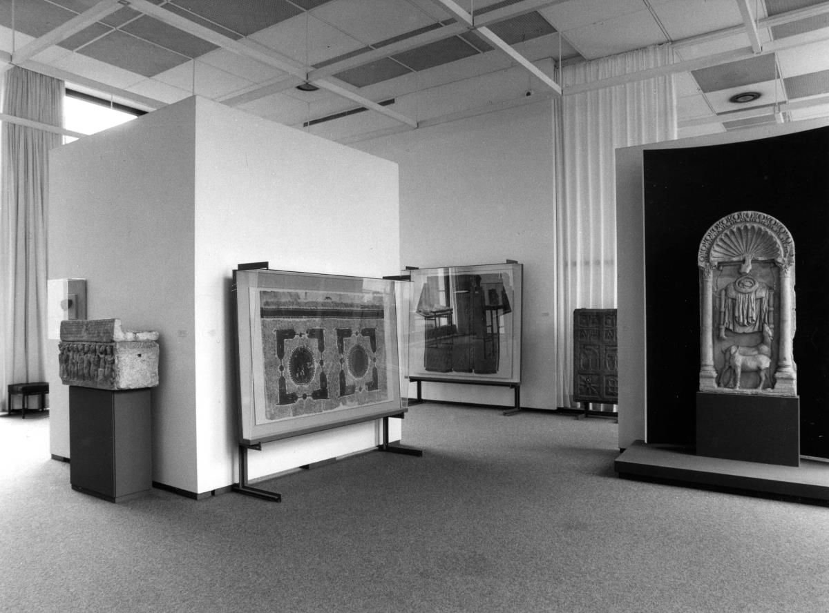 Blick in die Ausstellung der Skulpturensammlung und der Frühchristlich-Byzantinischen Sammlung im Museum Dahlem
