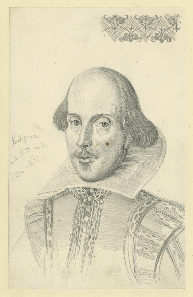 Shakespeare "nach dem Porträt von der Edition von 1632"