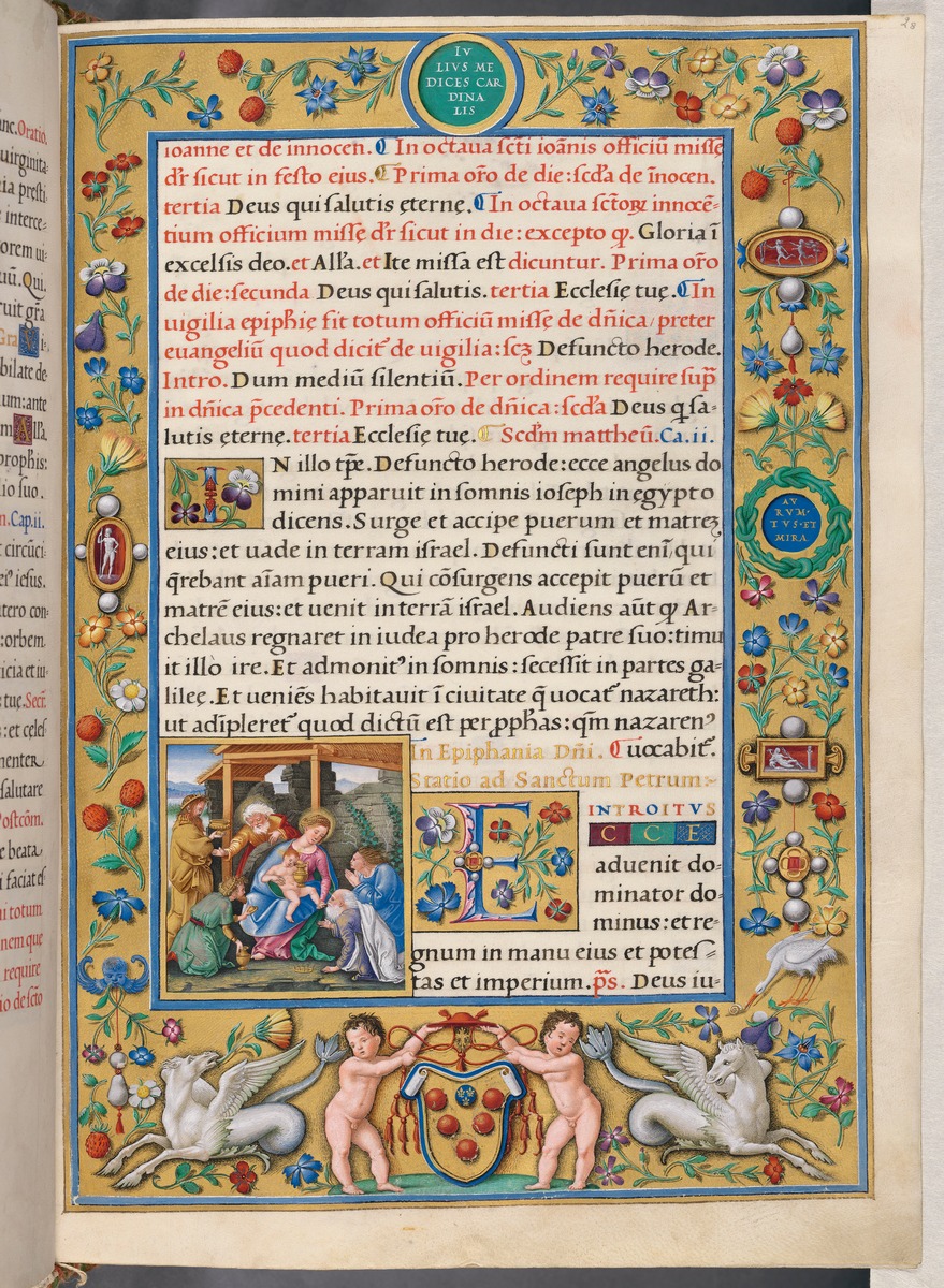 Anbetung der Könige (aus Missale Romanum, geschrieben für Giulio de'Medici (Papst Clemens VII.))