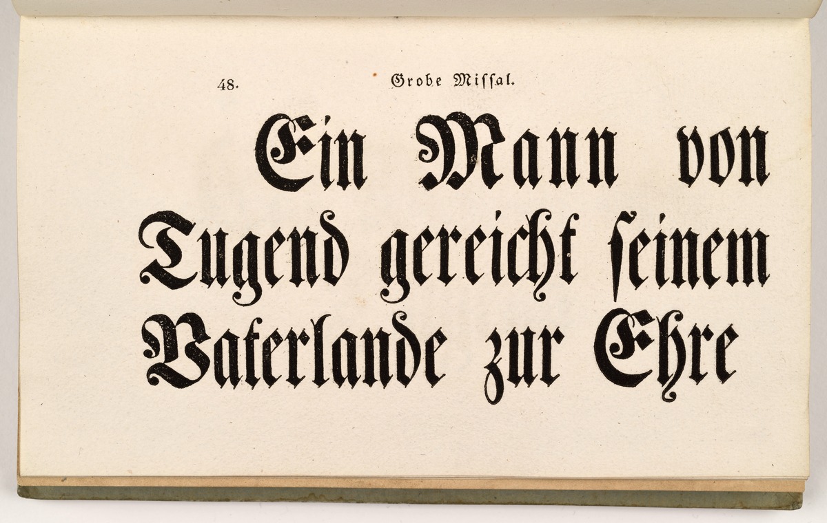 Proben deutscher Schriften aus der Deckerschen Gießerei in Berlin, 1819.