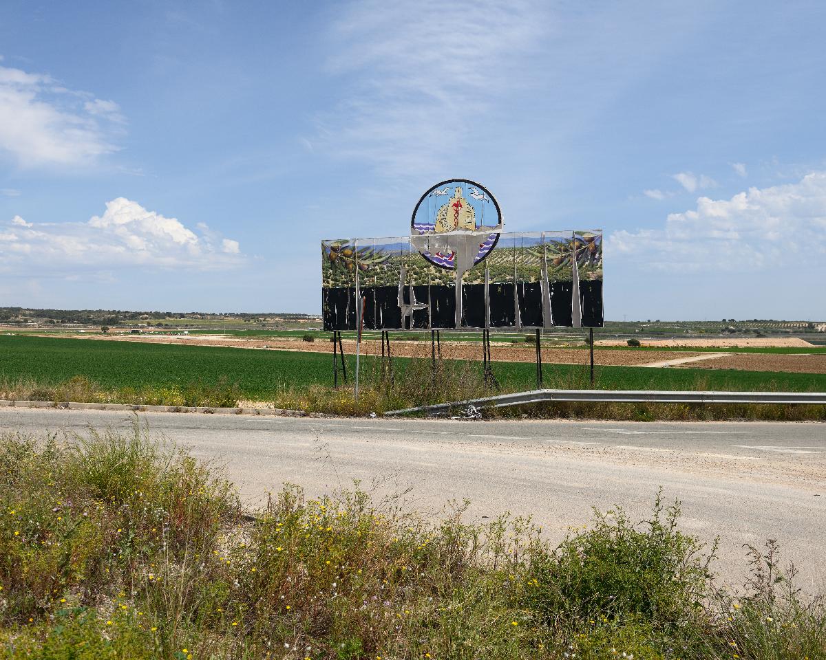 Werbetafel einer Immobilienagentur, Campo de Cartagena