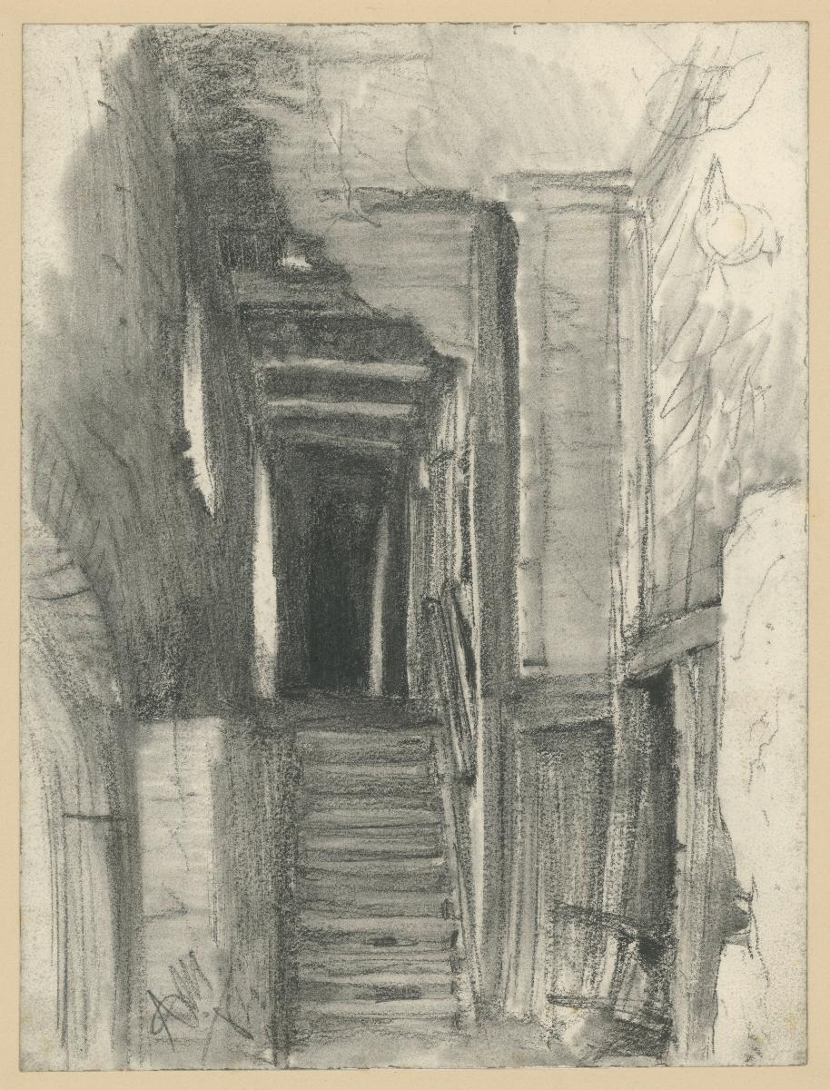 Treppe und Gang in einem alten Bauernhaus