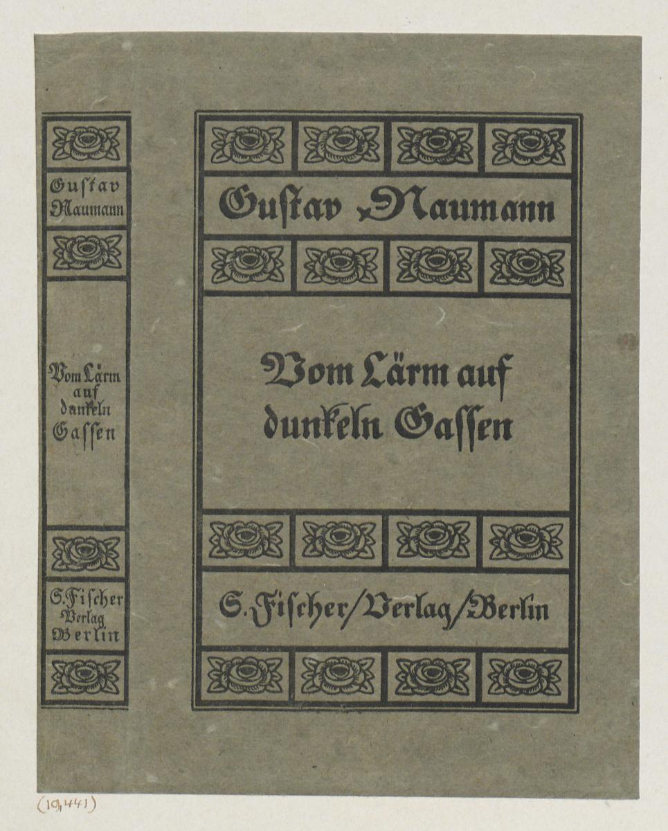 Einband zu Gustav Naumann, Vom Lärm auf dunkeln Gassen