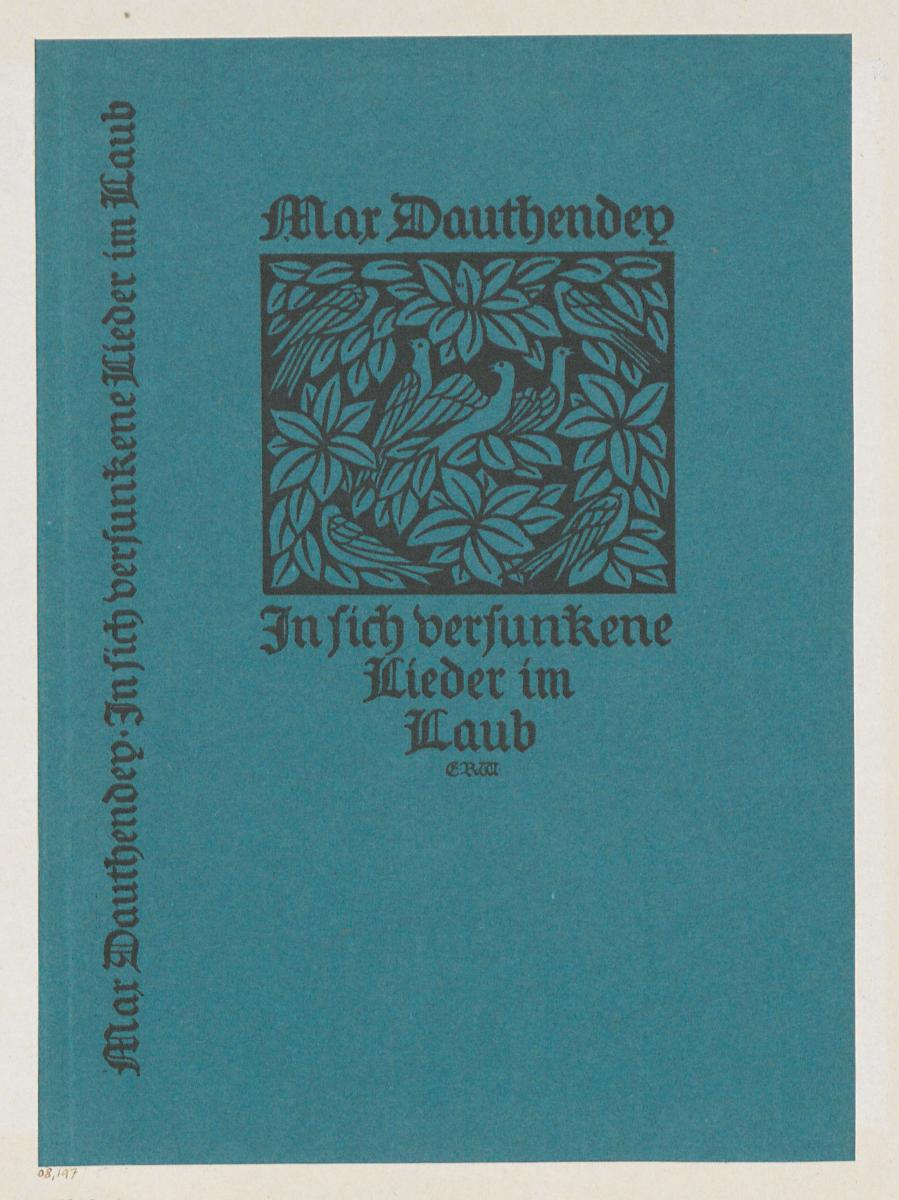 Einband zu Max Dauthendey, In sich versunkene Lieder im Laub