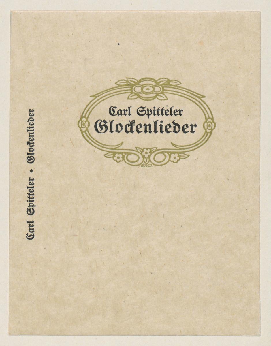 Einband zu Carl Spitteler, Glockenlieder
