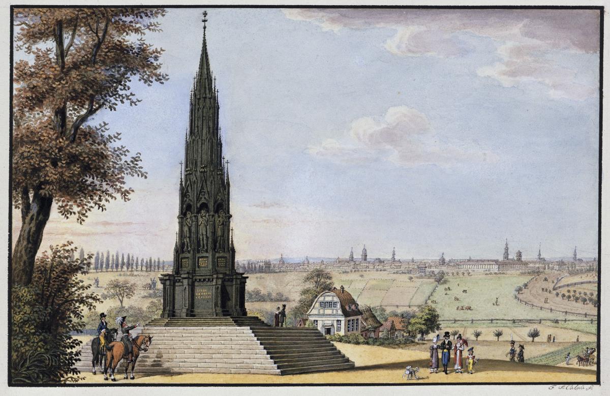 Alt-Berliner Ansichten. Das Monument auf dem Kreuzberg zum Gedächtnis an die Freiheitskriege