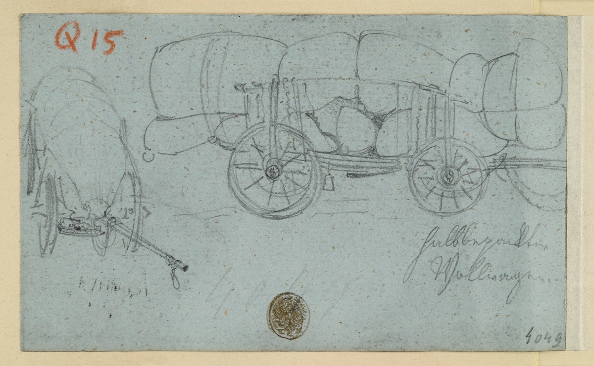 Halbbepackter Bollerwagen