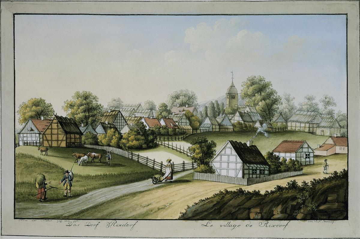 Das Dorf Britz mit der Dorfkirche