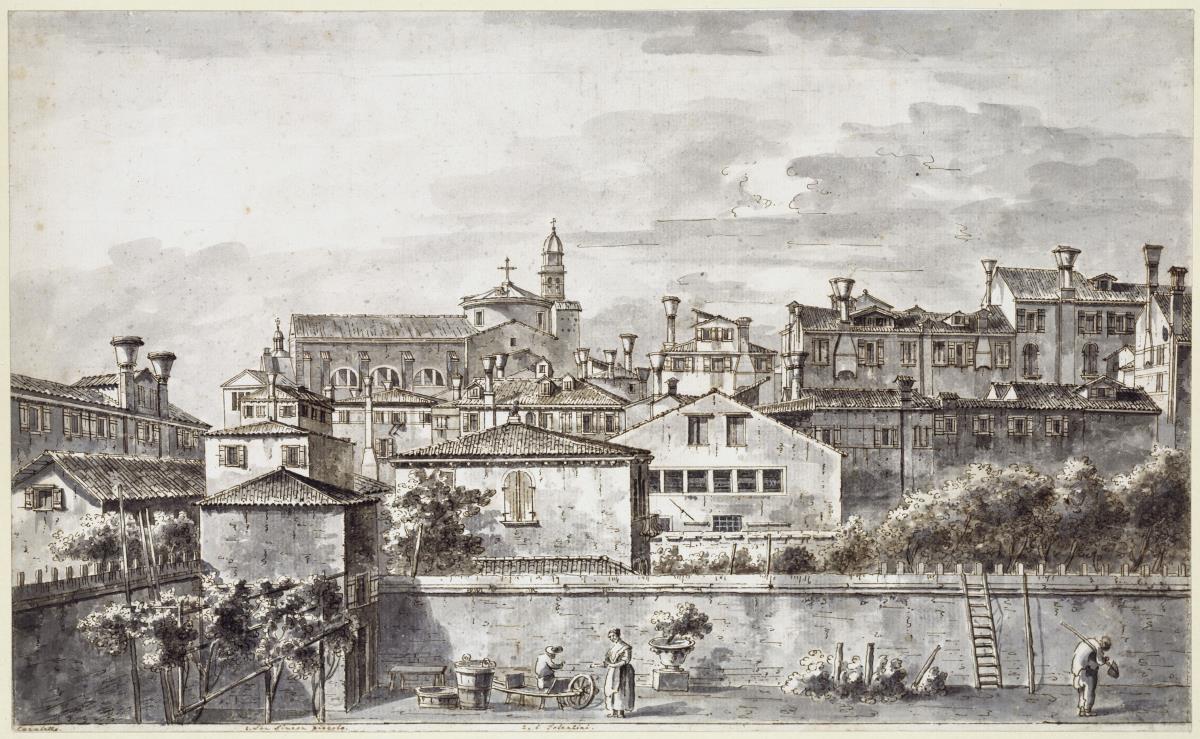 Venezianische Ansicht mit San Nicolò dei Tolentini