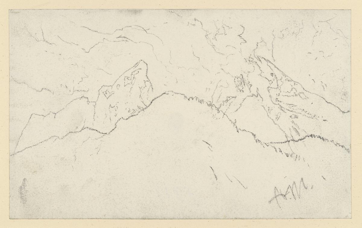 Konturen einer Gebirgslandschaft
