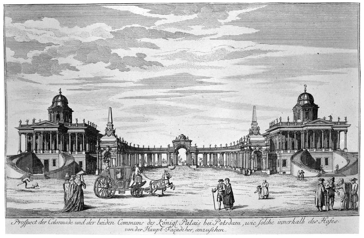 Das Neue Palais in Potsdam, Communs und Kolonnade