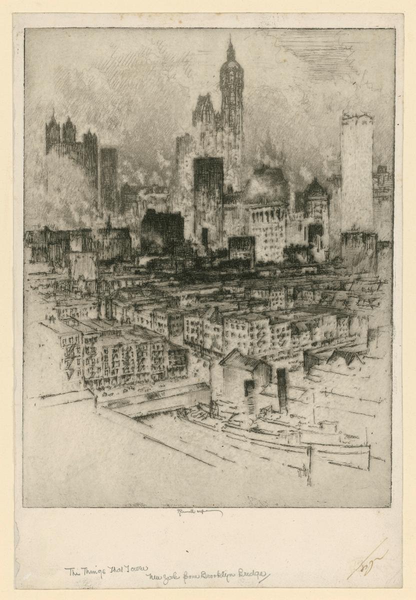 The Things that Tower. New York from Brooklyn Bridge
