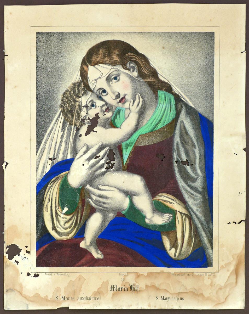St. Marie auxilialrice. Maria Hilf. St. Mary help us.