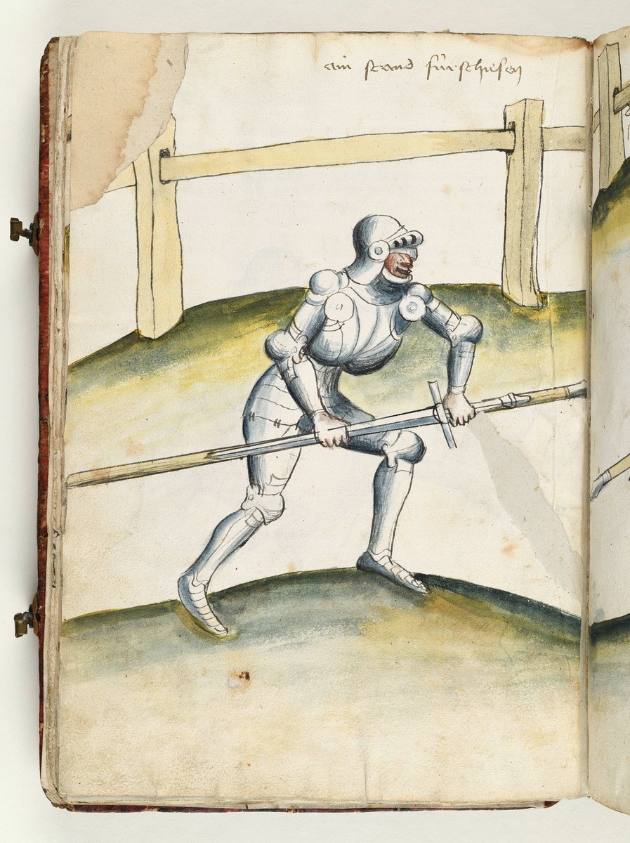 Stehen zum Speerschuss. Fecht- und Ringerbuch der Brüder vom Stain (nach Talhoffer)
