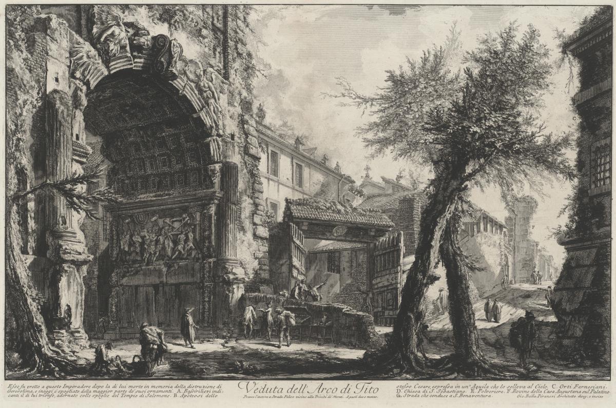 Ansicht des Titusbogens (aus: Vedute di Roma)