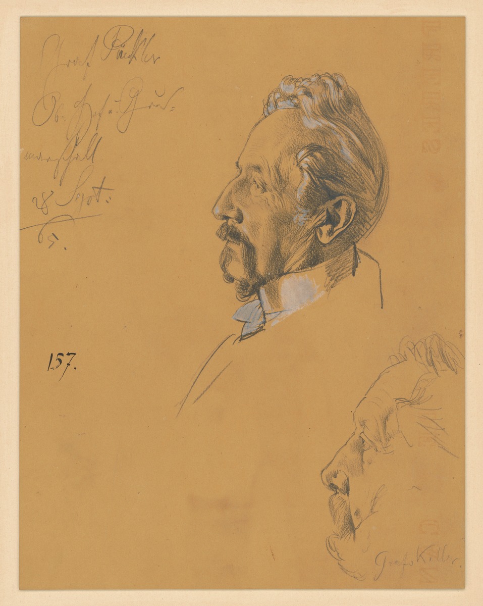H. Graf Pückler und A. Graf von Keller. Studie zum Gemälde "Krönung Wilhelms I. in Königsberg"