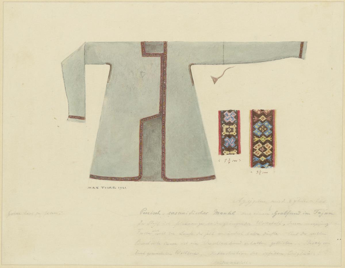 Persisch-sassanidischer Mantel, Ägypten, 6. Jh. n. Chr.