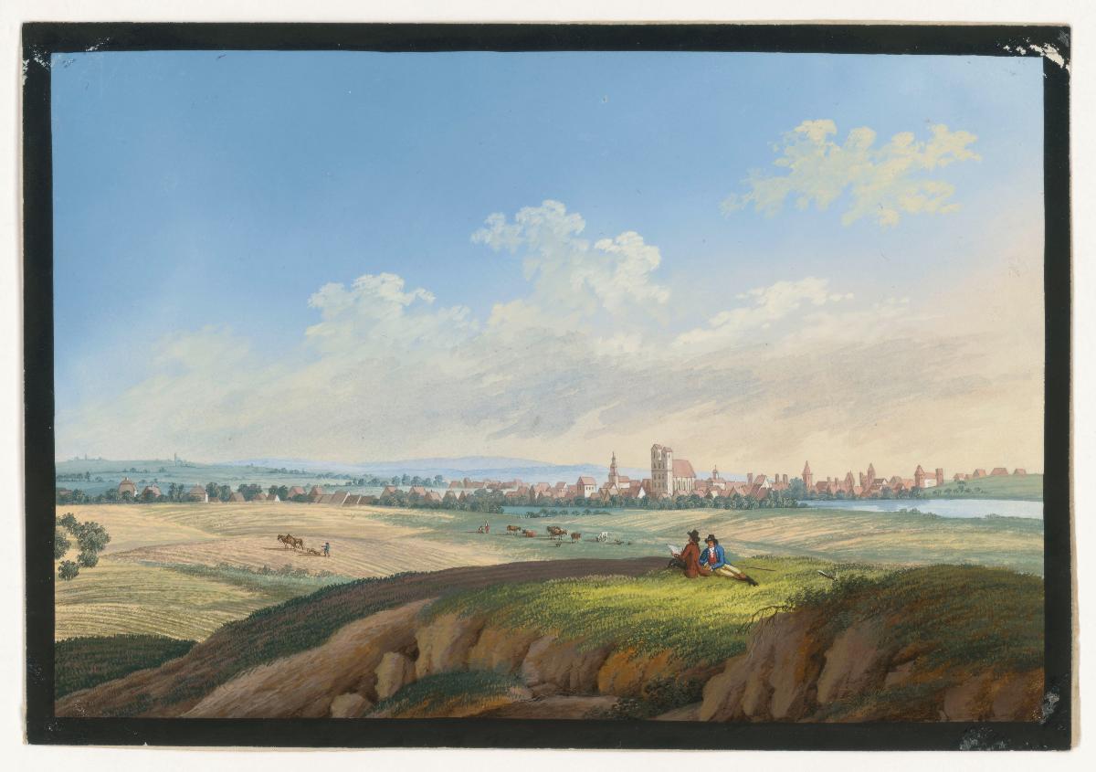 Ansicht der Stadt Prenzlau in der Entfernung (Nr. 244)