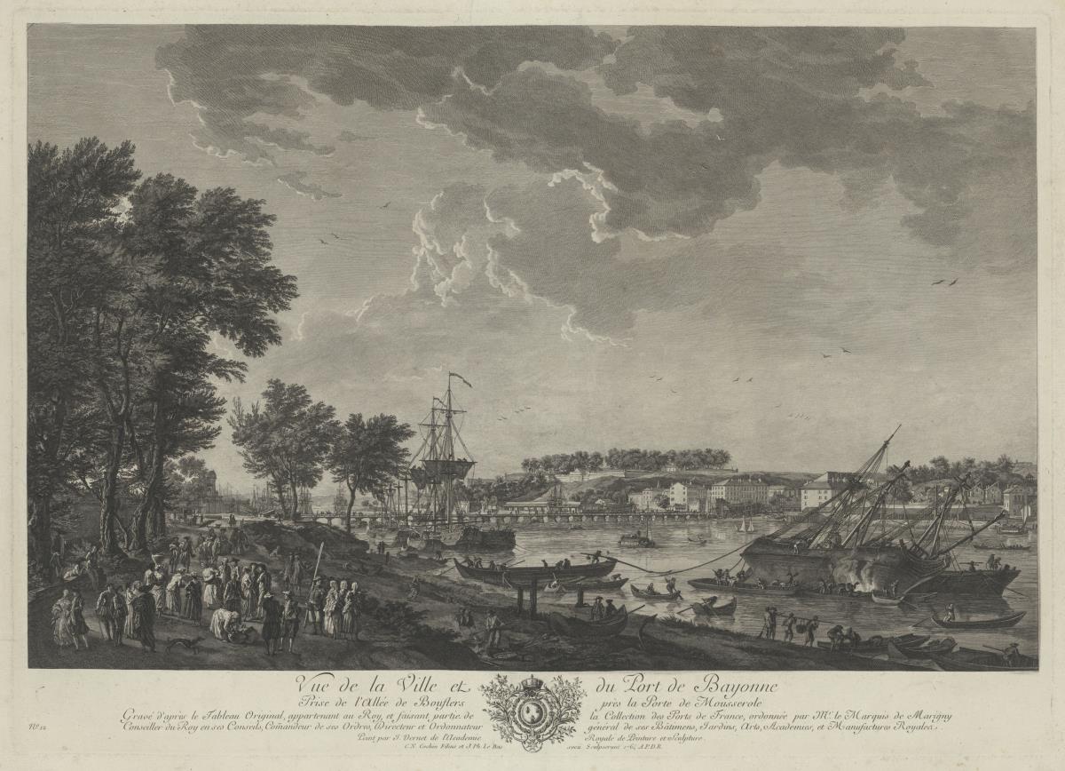 Ansicht der Stadt und des Hafens von Bayonne. Nr. 12