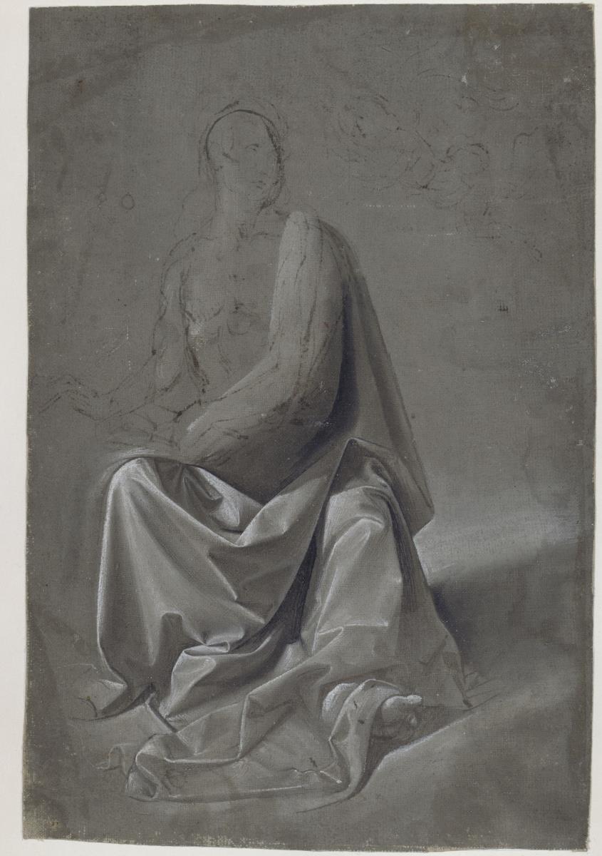 Draperiestudie (vielleicht Studie zum Gewand des Evangelisten Matthäus)
