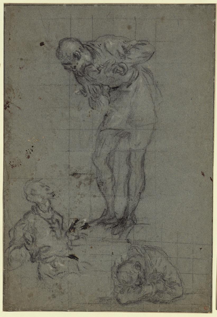 Figurenstudien für drei Apostel im Gemälde des Hl. Abendmahls (Venedig, Kirche San Trovaso)