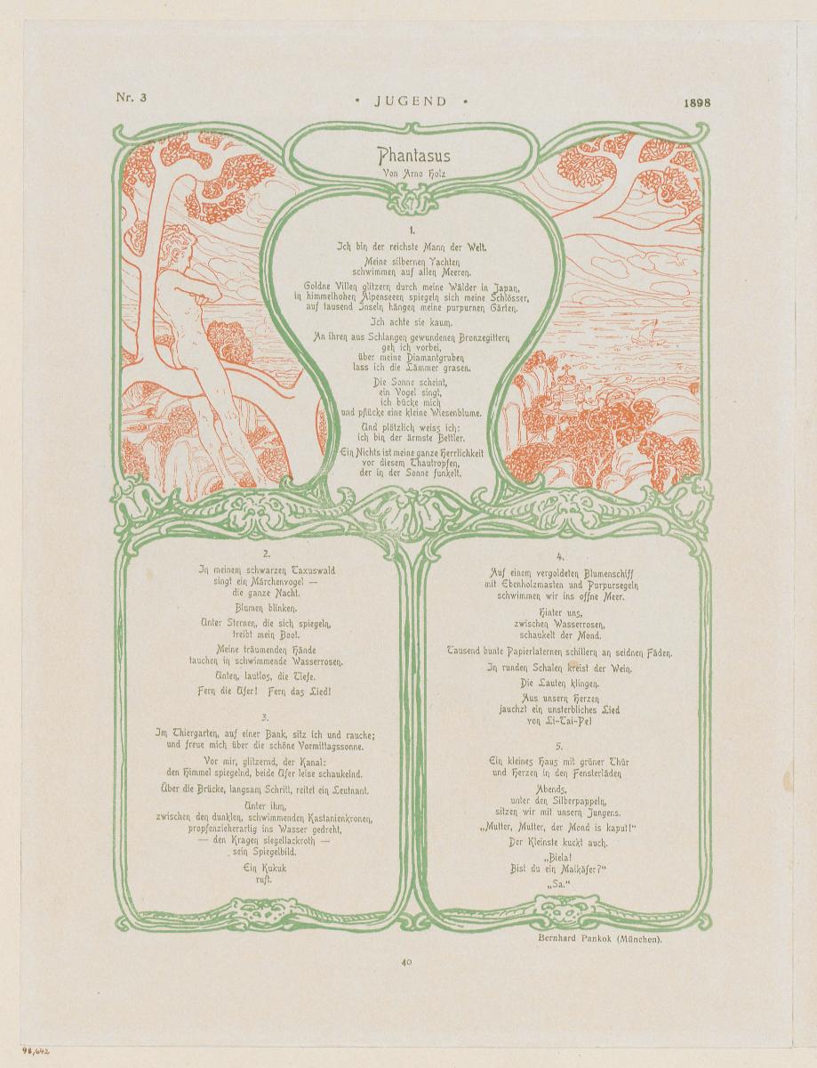 Arno Holz, Phantasus (Seite 40 der Zeitschrift Jugend 1898, Nr.3)