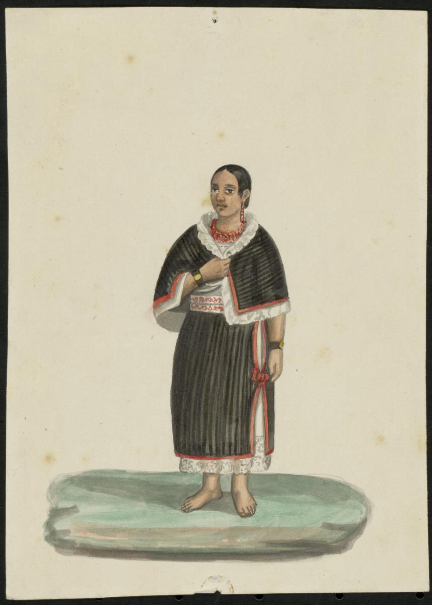 Trachten aus Ecuador: India aus Otavalo im Brautkleid