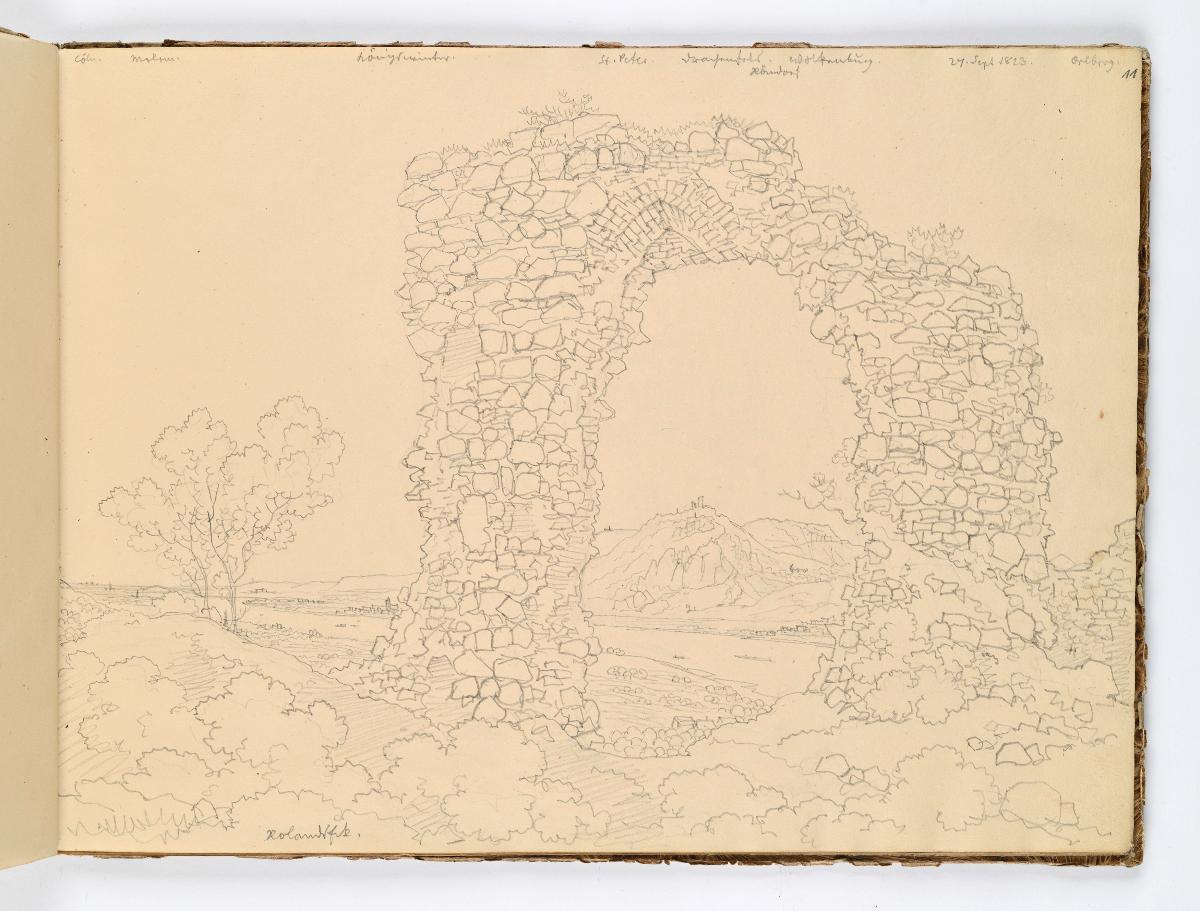 Rheinlandschaft mit Drachenfels und Königswinter