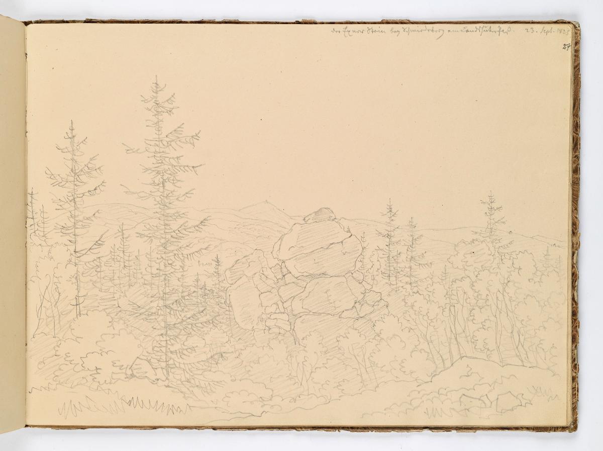 Der Exner (?) -Stein bei Schmiedeberg am Landshuter Pass