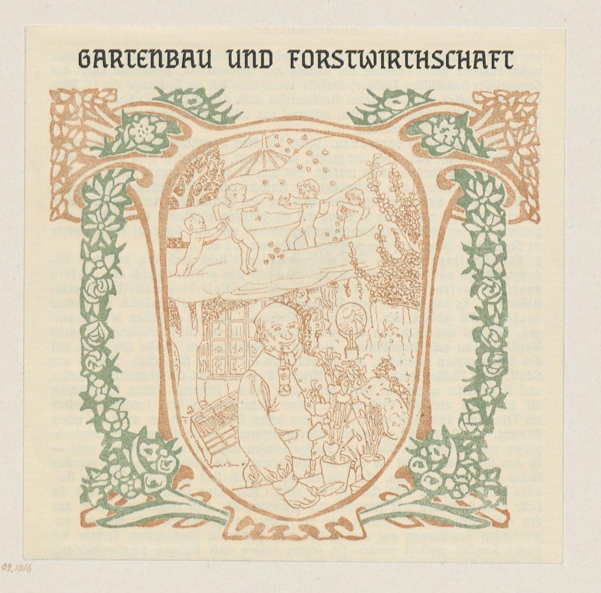 Gartenbau und Forstwirtschaft. Aus: Amtlicher Katalog des Deutschen Reiches. Weltausstellung in Paris 1900