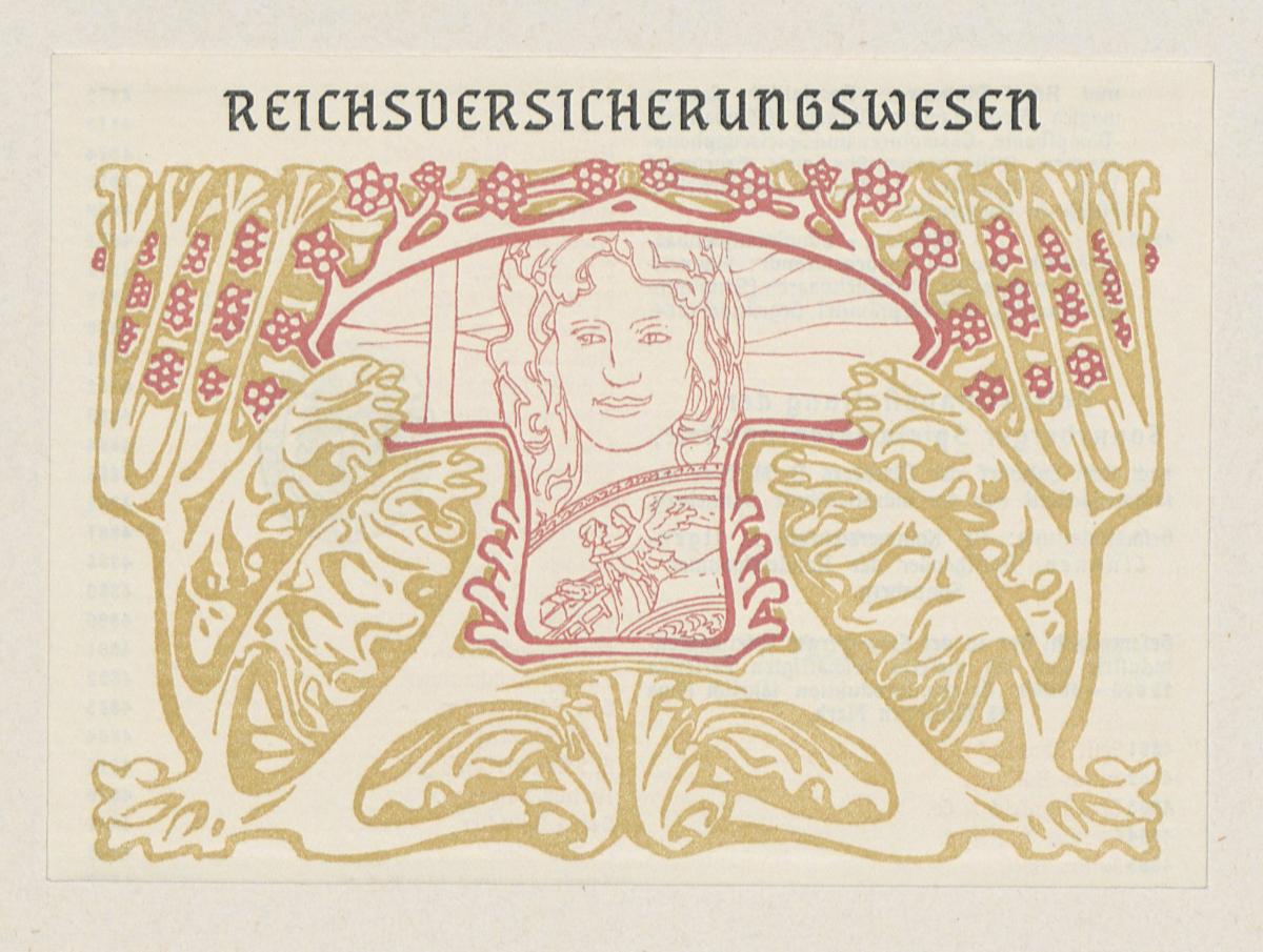 Reichsversicherungswesen. Aus: Amtlicher Katalog des Deutschen Reiches. Weltausstellung in Paris 1900