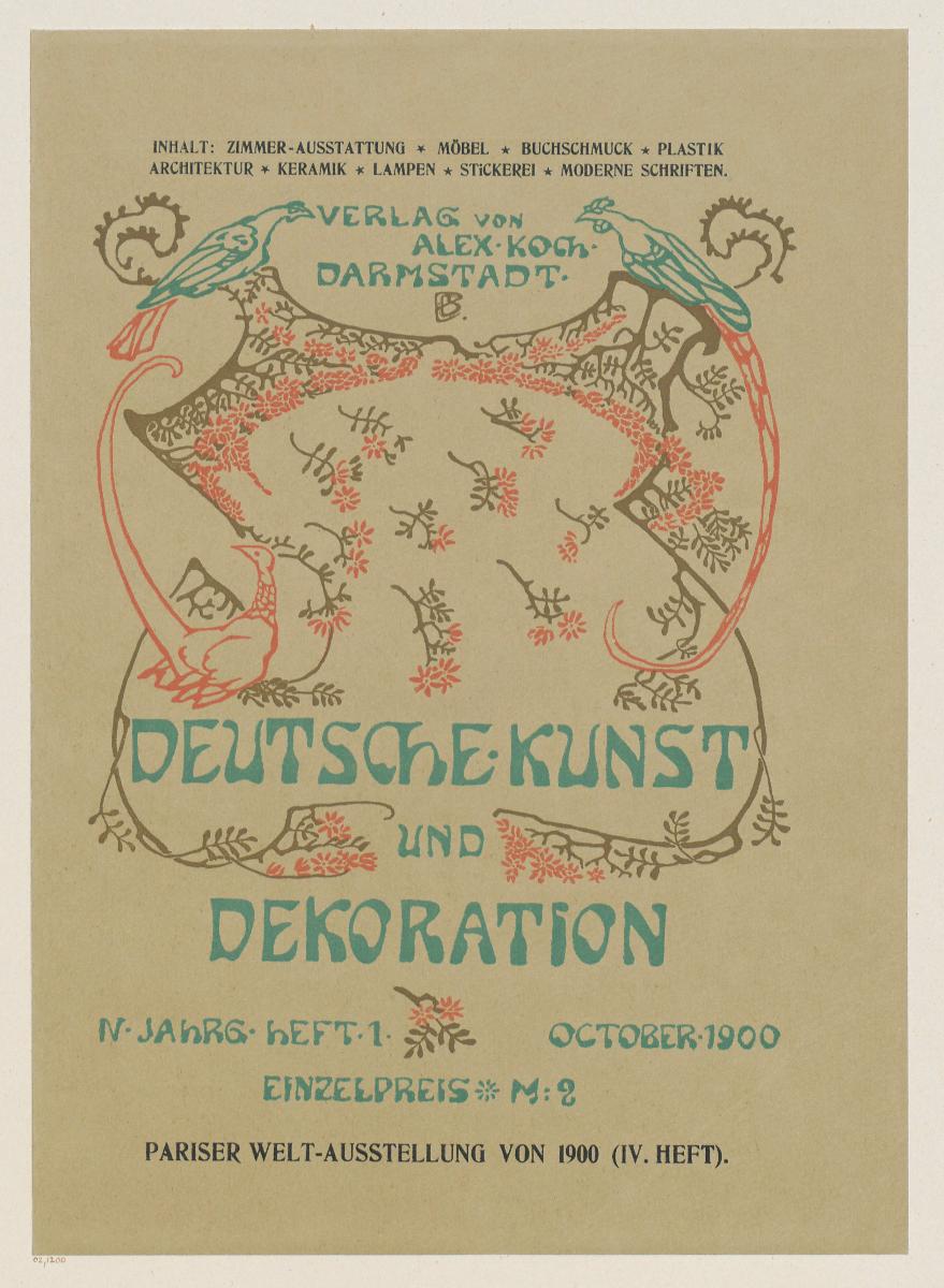 Deutsche Kunst und Dekoration (IV. Jahrgang Heft 1, Oktober 1900)