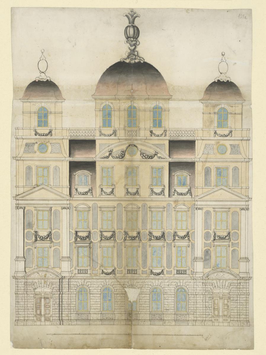 Aufriss eines barocken Stadtpalais (Lusthaus)