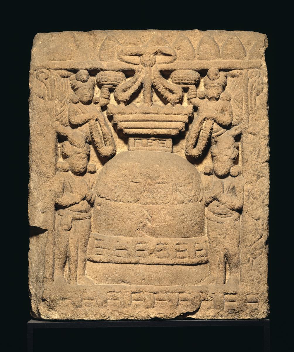 Verehrung eines Stupa