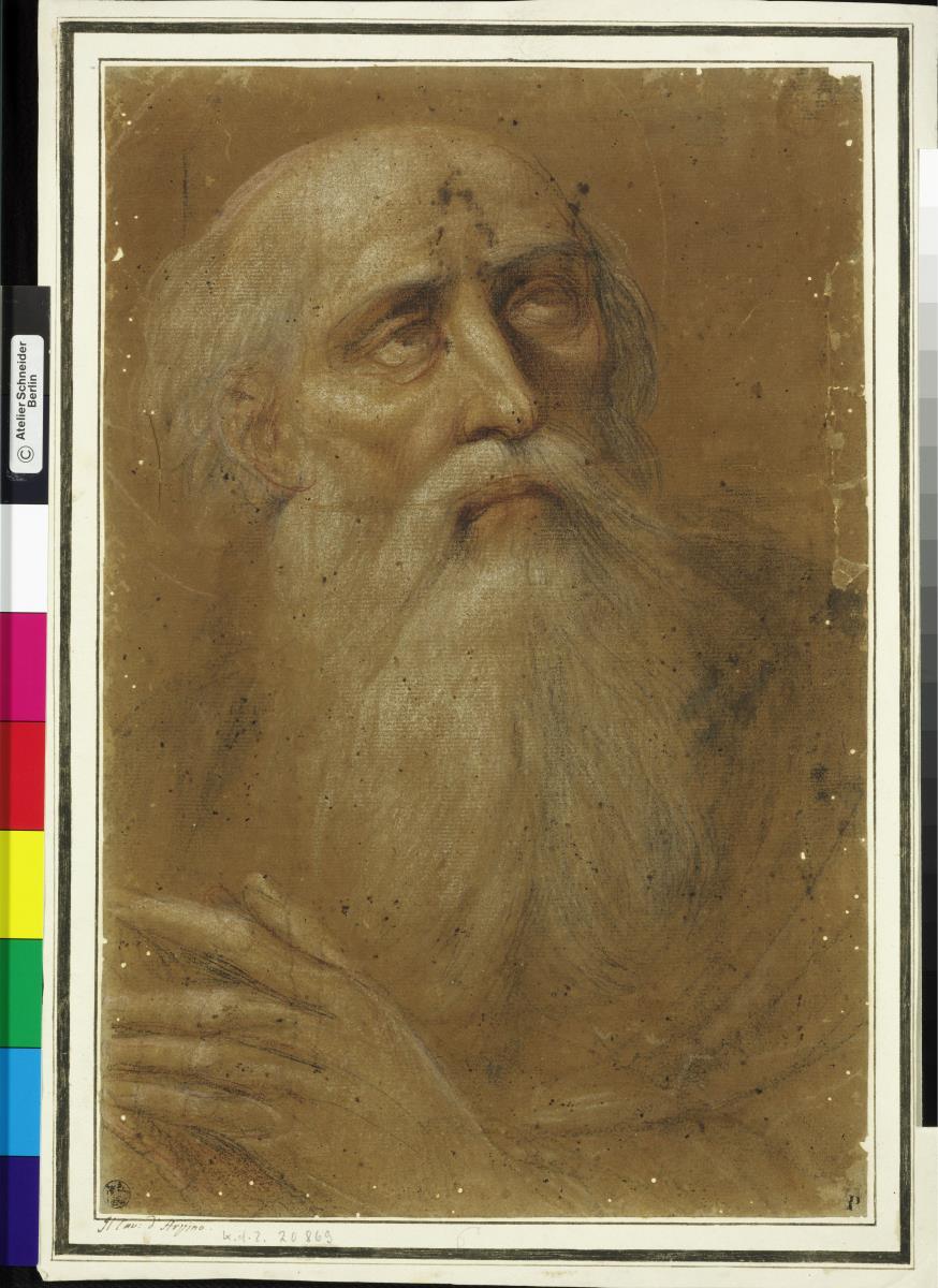 Studie für den Kopf des Heiligen Antonius im Gebet