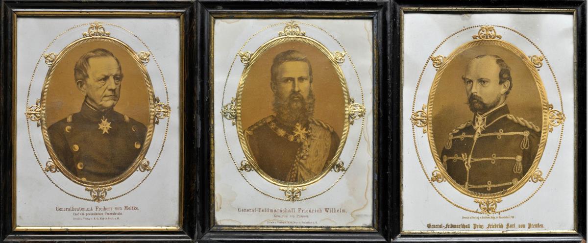 Generallieutenant Freiherr von Moltke. Friedrich Wilhelm. Kronprinz von Preussen. Prinz Friedrich Karl von Preußen