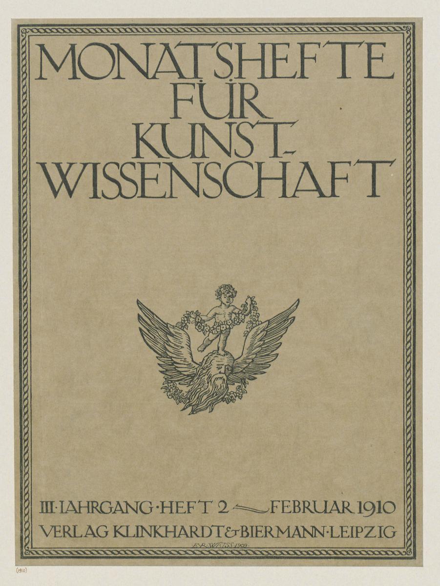 Einband zu Monatshefte für Kunstwissenschaft 3. Jahrgang Heft 2 Februar 1910