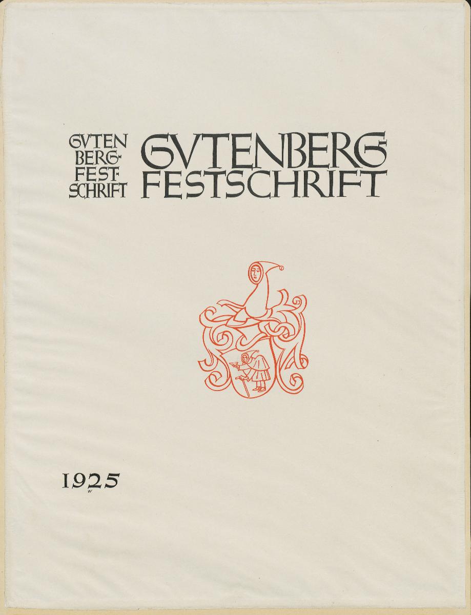 Probedruck zu dem Einband von Gutenberg Festschrift 1925
