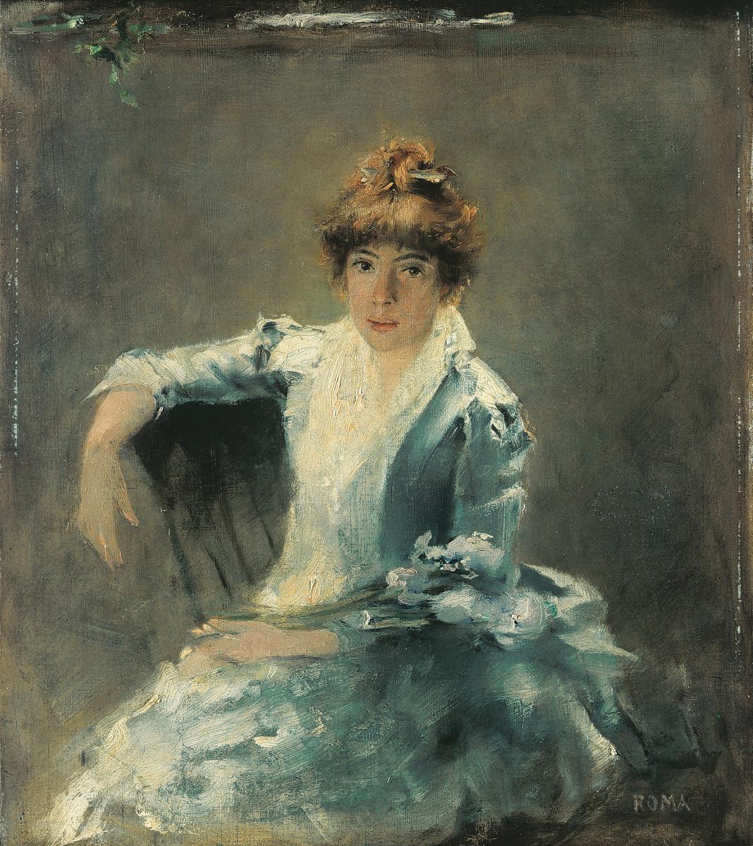 Sabine Lepsius, geb. Graef, als Braut