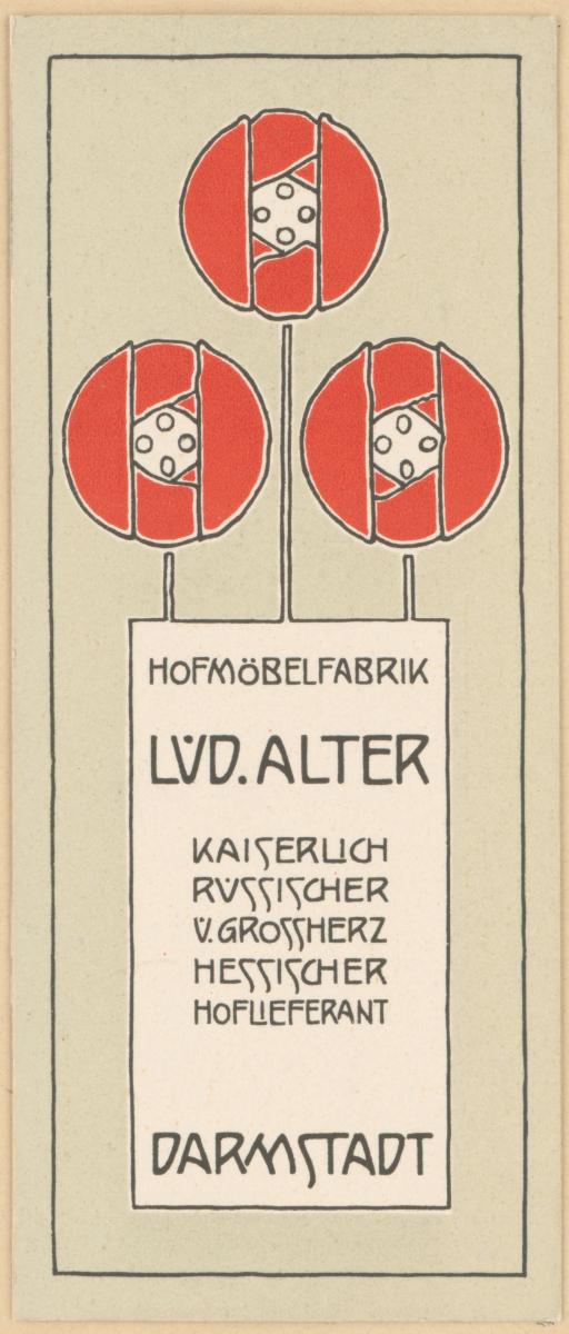 Hofmöbelfabrik Lud. Alter. Darmstadt