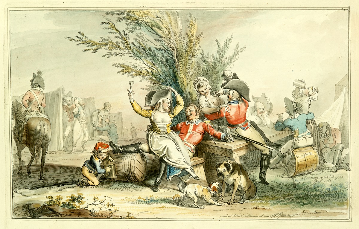In Feindesland (Soldaten und Mädchen im Lager)