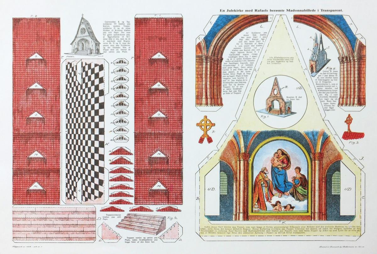 En Julekirke med Rafaels beromte Madonnabillede i Transparent.