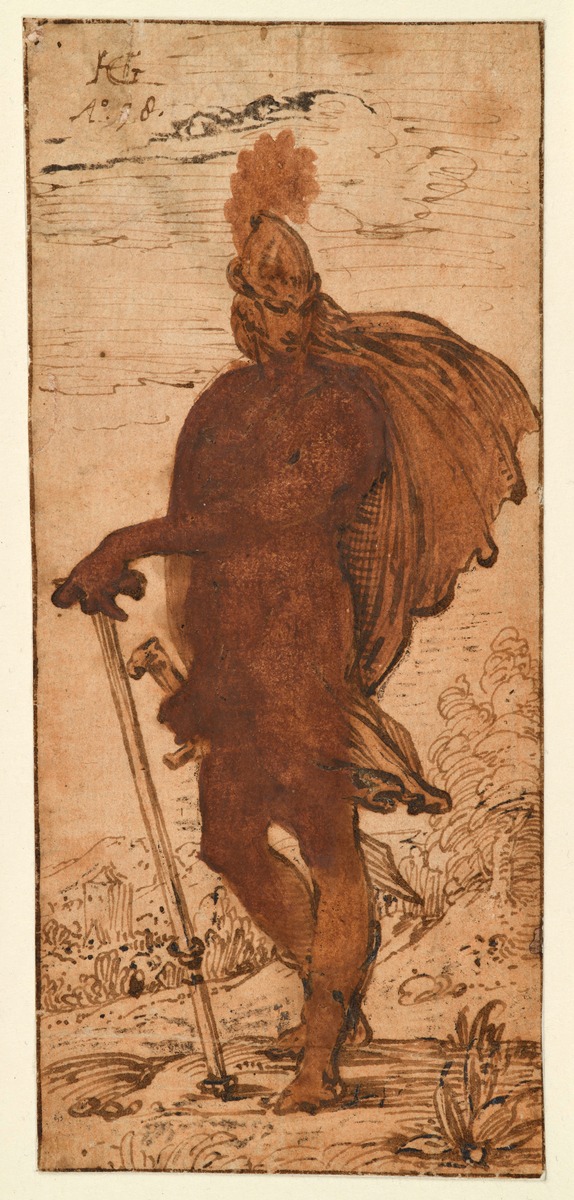 Krieger in einer Landschaft
