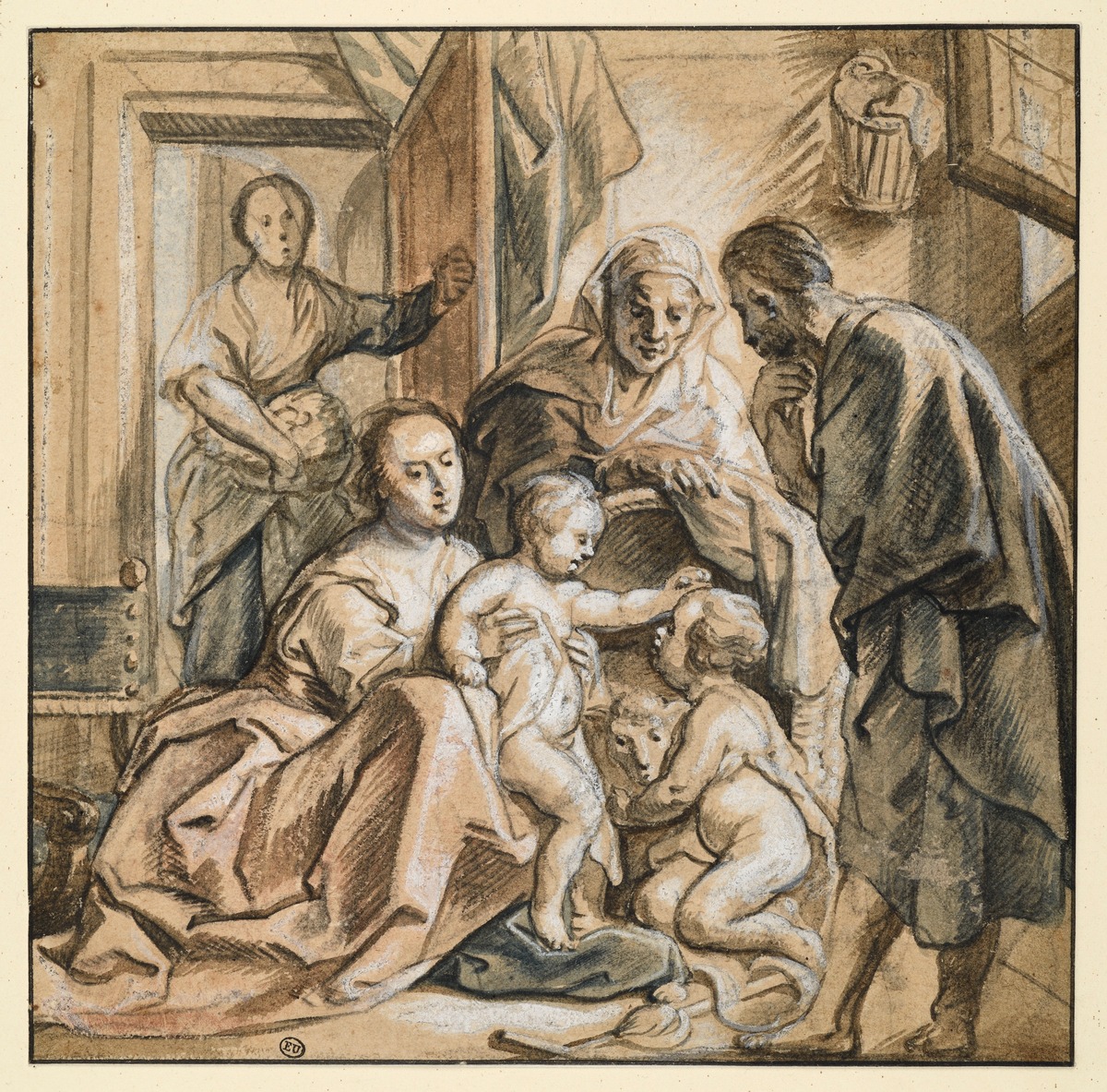 Die heilige Familie mit Elisabeth und dem Johannesknaben