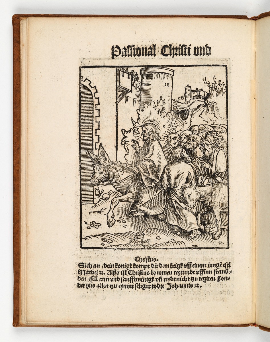 Christi Einzug in Jerusalem. Martin Luther: Passional Christi und Antichristi. Johann Grünenberg: Wittenberg 1521