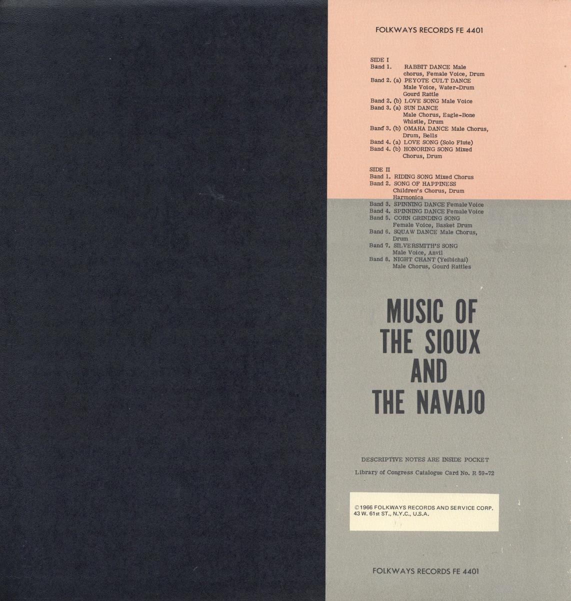 Music of the Sioux and the Navajo