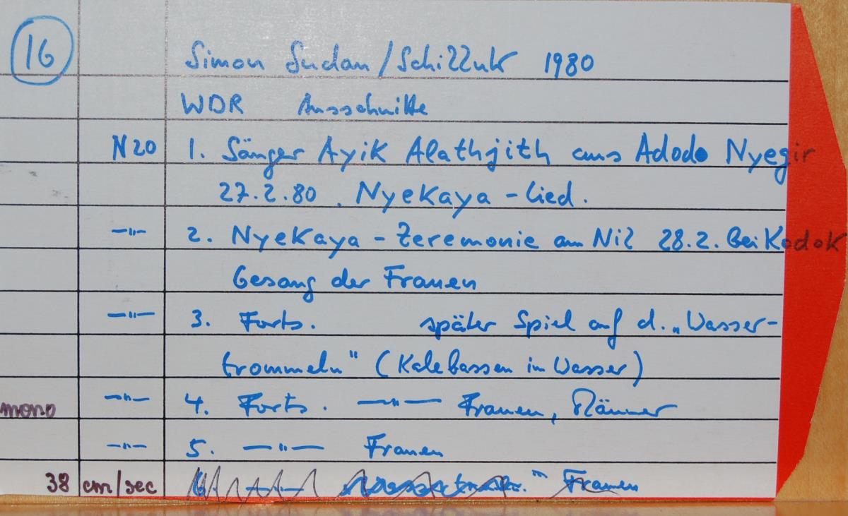 Simon Sudan/Schilluk 1980