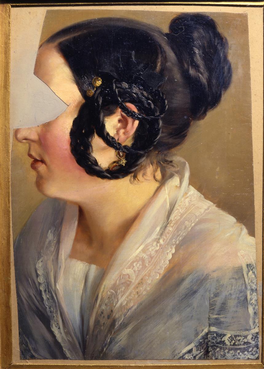 Frauenbildnis. Fragment (Caroline oder Friederike Arnold)