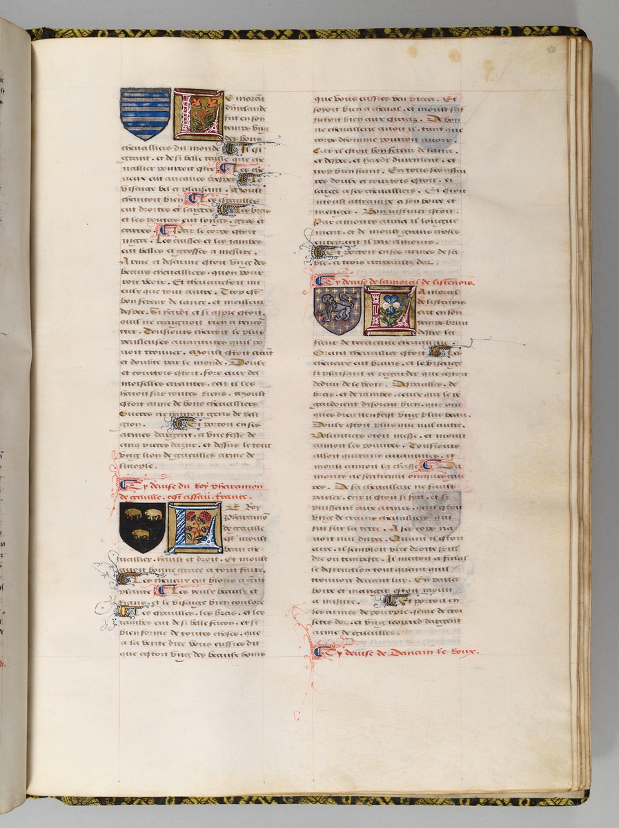 Seite aus Wappenbuch, Le blason d'armes de tous les Royaulmes et des chevaliers de la Table ronde