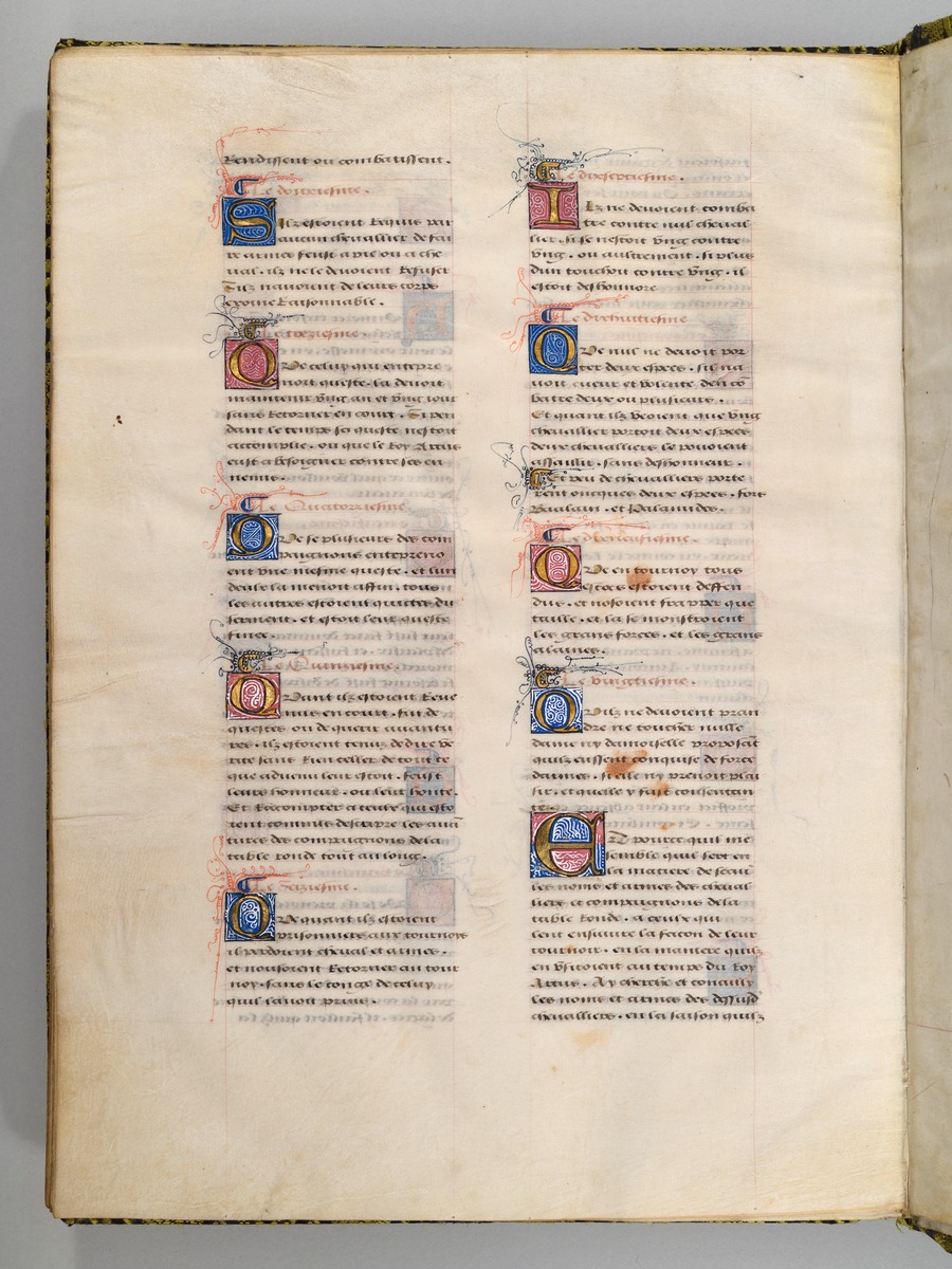 Seite aus Wappenbuch, Le blason d'armes de tous les Royaulmes et des chevaliers de la Table ronde